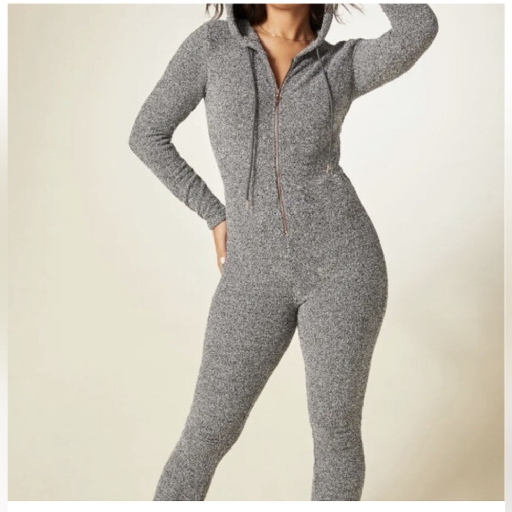 YITTY Charcoal Hooded Pet Me Heart Pocket Onesie.